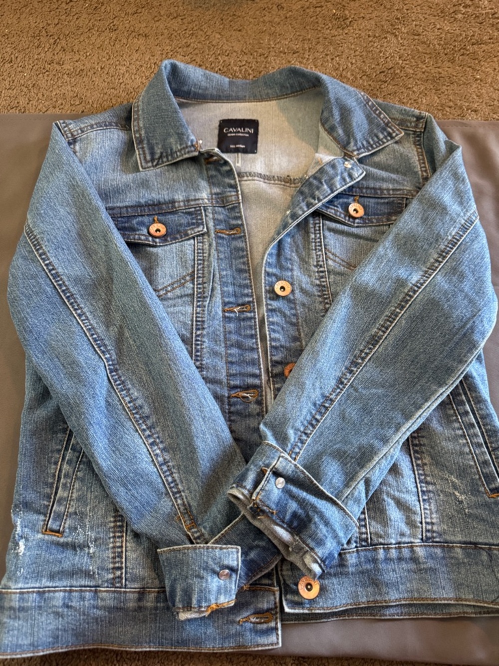 Cavalini Washed Blue Denim Jacket